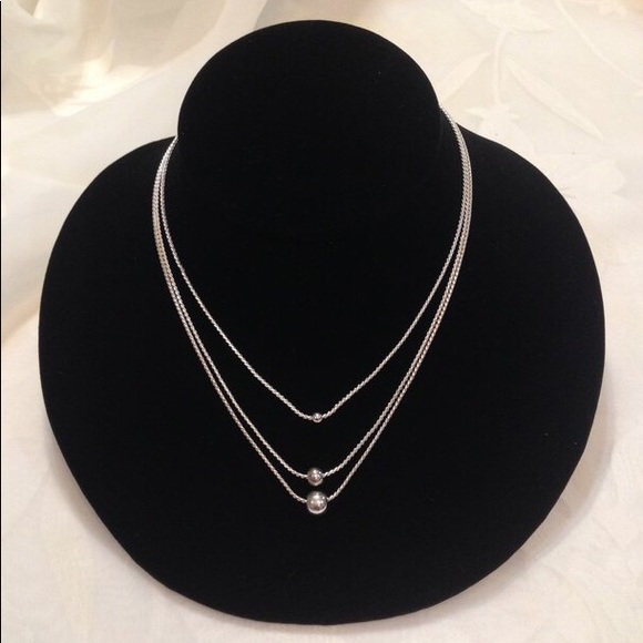 Vintage Jewelry - 🎉HP🎉 Vintage Triple Strand Silver Necklace